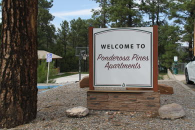 Ponderosa Pines sign